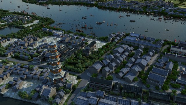 ancient city Model 3D .c4d .max .obj .3ds .fbx .stl .blend 