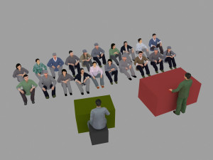 workers meeting Model 3D