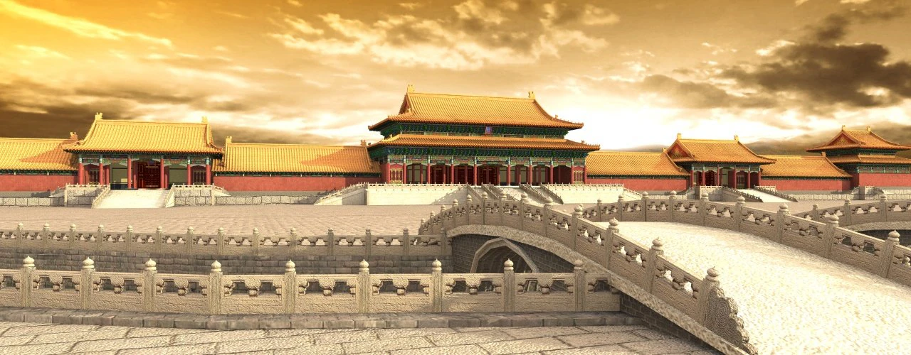 forbidden city taihe gate 3D Model .c4d .max .obj .3ds .fbx .stl .blend