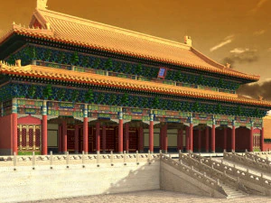 forbidden city taihe gate 3D Model
