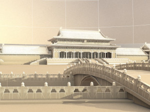 forbidden city taihe gate 3D 模型