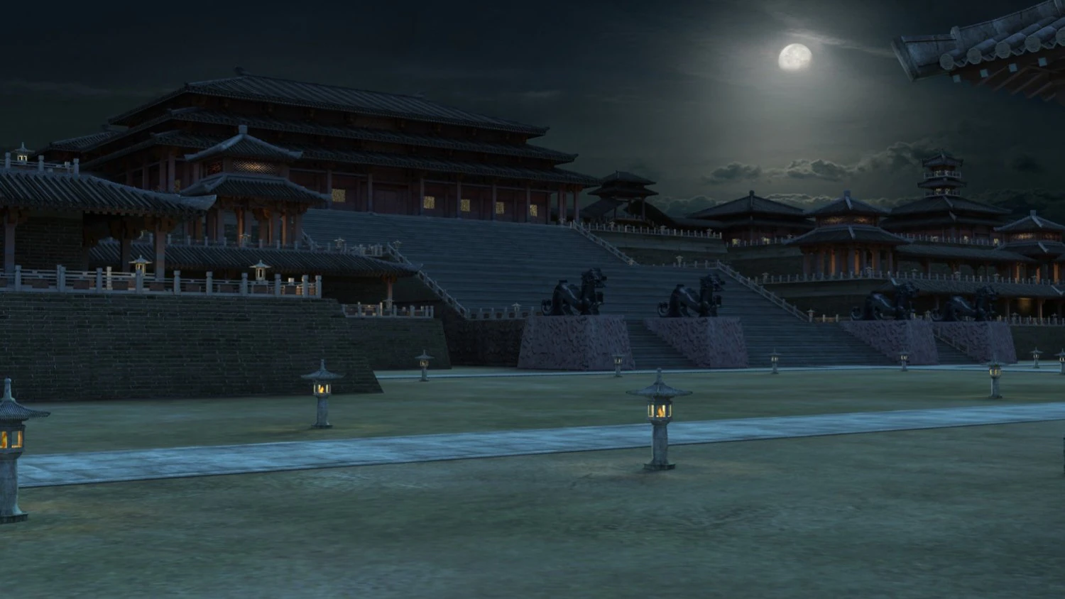 ancient palace 3D Model .c4d .max .obj .3ds .fbx .stl .blend 