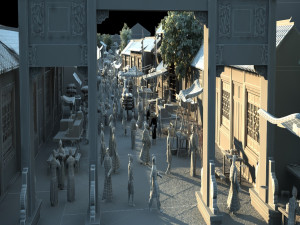 ancient commercial street 3D 모델