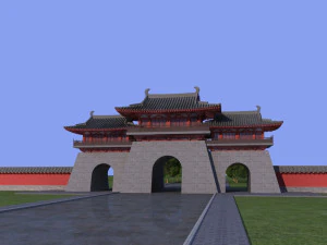city gate tower 3D Model