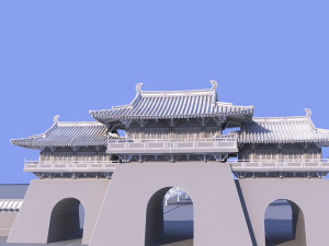 city gate tower 3Dモデル