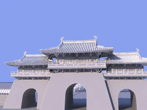 city gate tower 3D Model