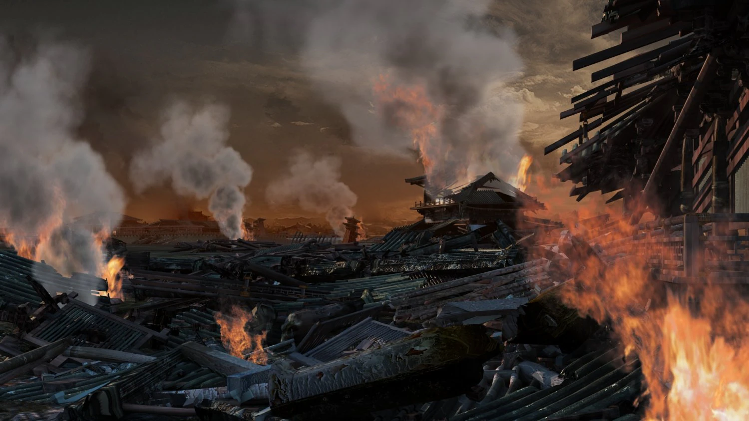war ruins 3D Model .c4d .max .obj .3ds .fbx .stl .blend 