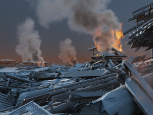 war ruins 3D मॉडल
