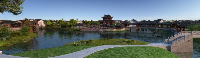 ancient town 3D Модель .c4d .max .obj .3ds .fbx .stl .blend 