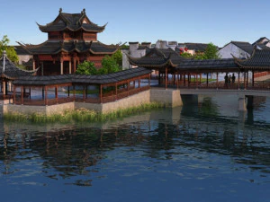 ancient town 3D Model