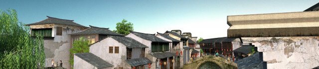 ancient town Model 3D .c4d .max .obj .3ds .fbx .stl .blend