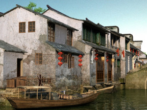 ancient town Model 3D