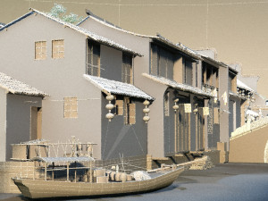 ancient town Model 3D