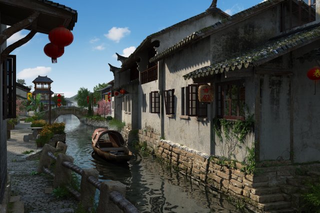ancient town Modelo 3D .c4d .max .obj .3ds .fbx .stl .blend 