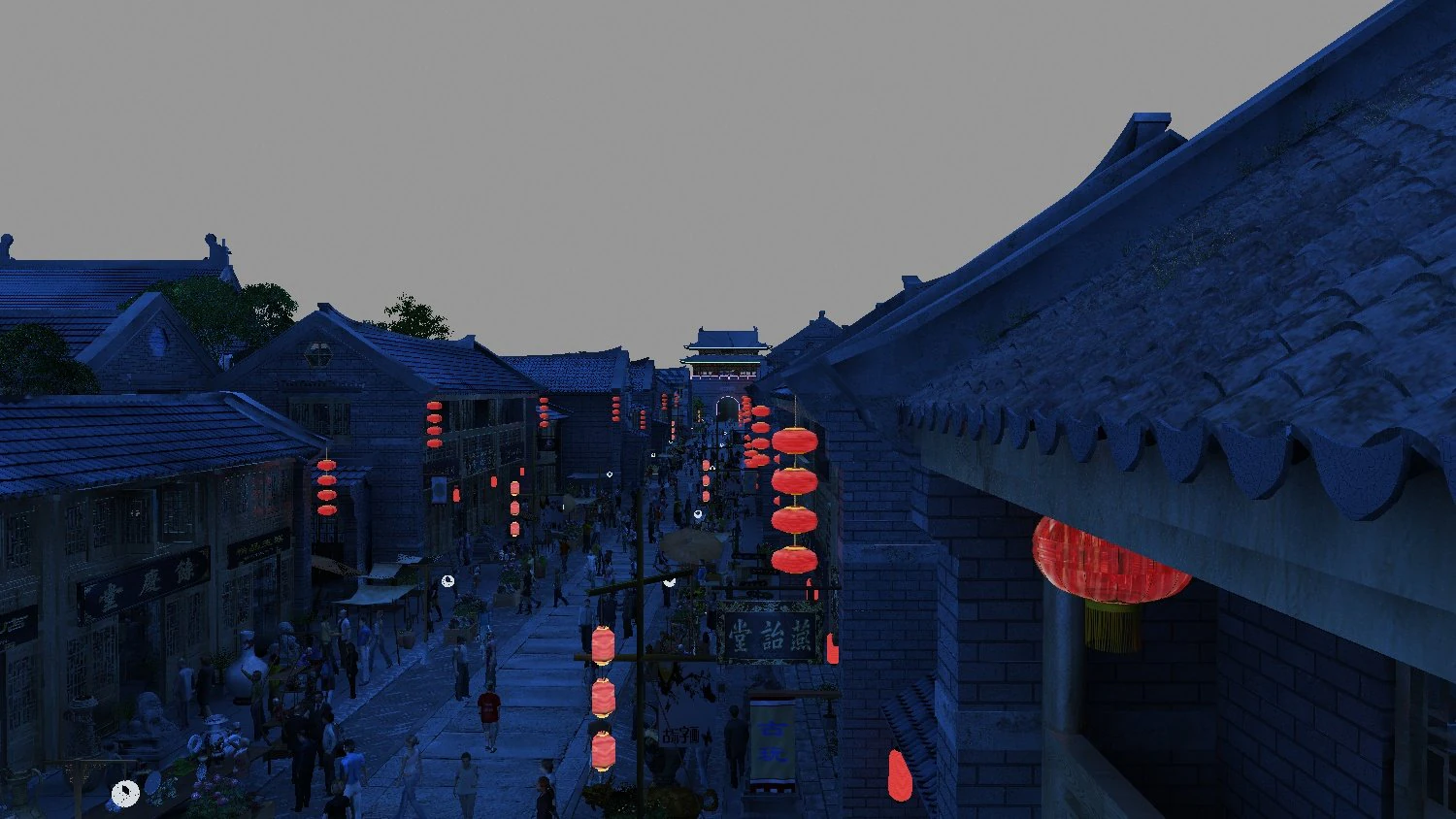 ancient town night view 3D Model .c4d .max .obj .3ds .fbx .stl .blend 