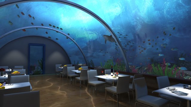 underwater restaurant 3Dモデル .c4d .max .obj .3ds .fbx .stl .blend