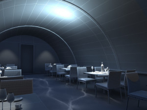 underwater restaurant 3Dモデル