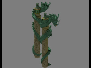 dragon column Modelo 3D