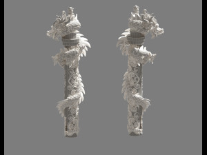 dragon column Modelo 3D
