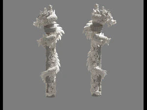 dragon column 3D Model