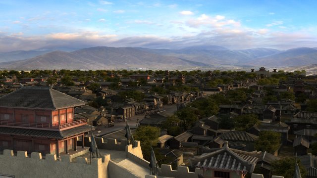 ancient city pool Model 3D .c4d .max .obj .3ds .fbx .stl .blend 
