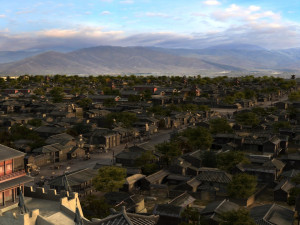 ancient city pool Model 3D