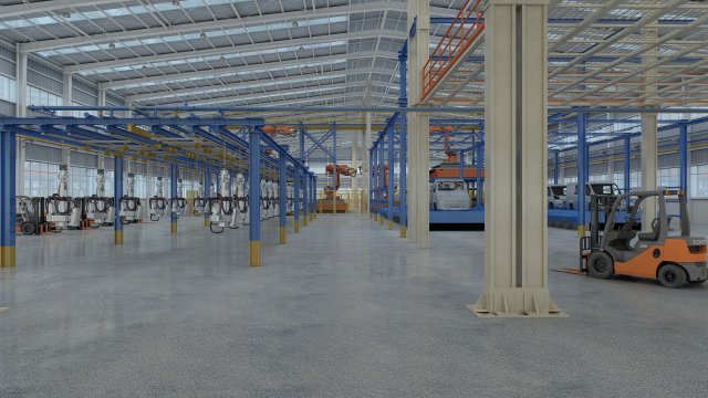 factory workshop 3D Модель .c4d .max .obj .3ds .fbx .stl .blend 
