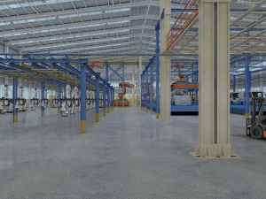 officina di fabbrica Modello 3D