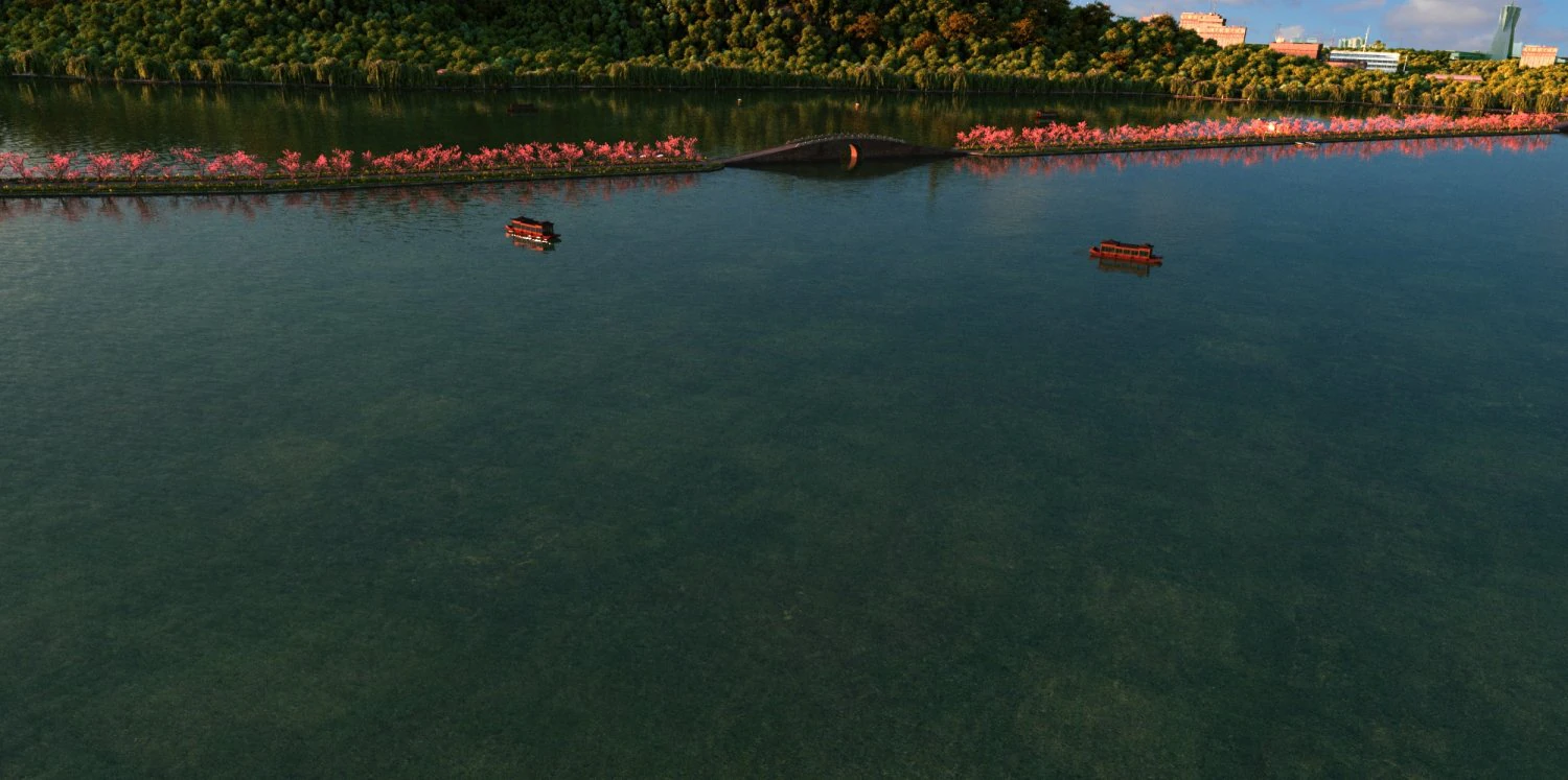 hangzhou west lake 3D Model .c4d .max .obj .3ds .fbx .stl .blend