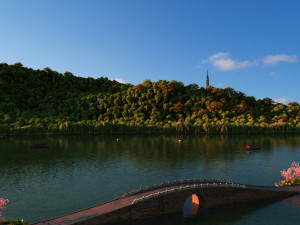 hangzhou west lake Modelo 3D