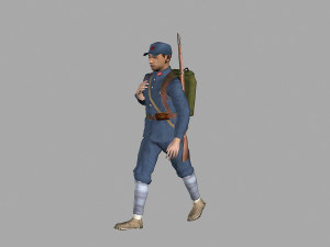 red army warrior 3D Model