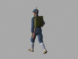 red army warrior 3D Model
