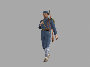 red army warrior 3D Model