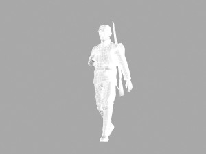red army warrior 3D Model