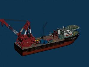 cargo ship 3D मॉडल
