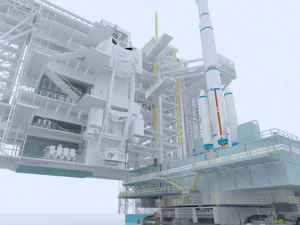 rocket launch tower 3D Model