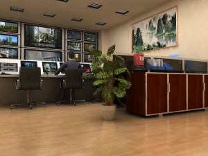 monitoring room 3D Model