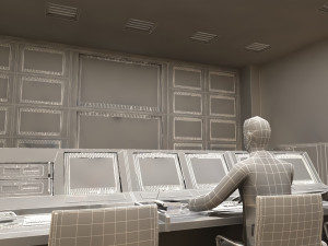 monitoring room 3D Model