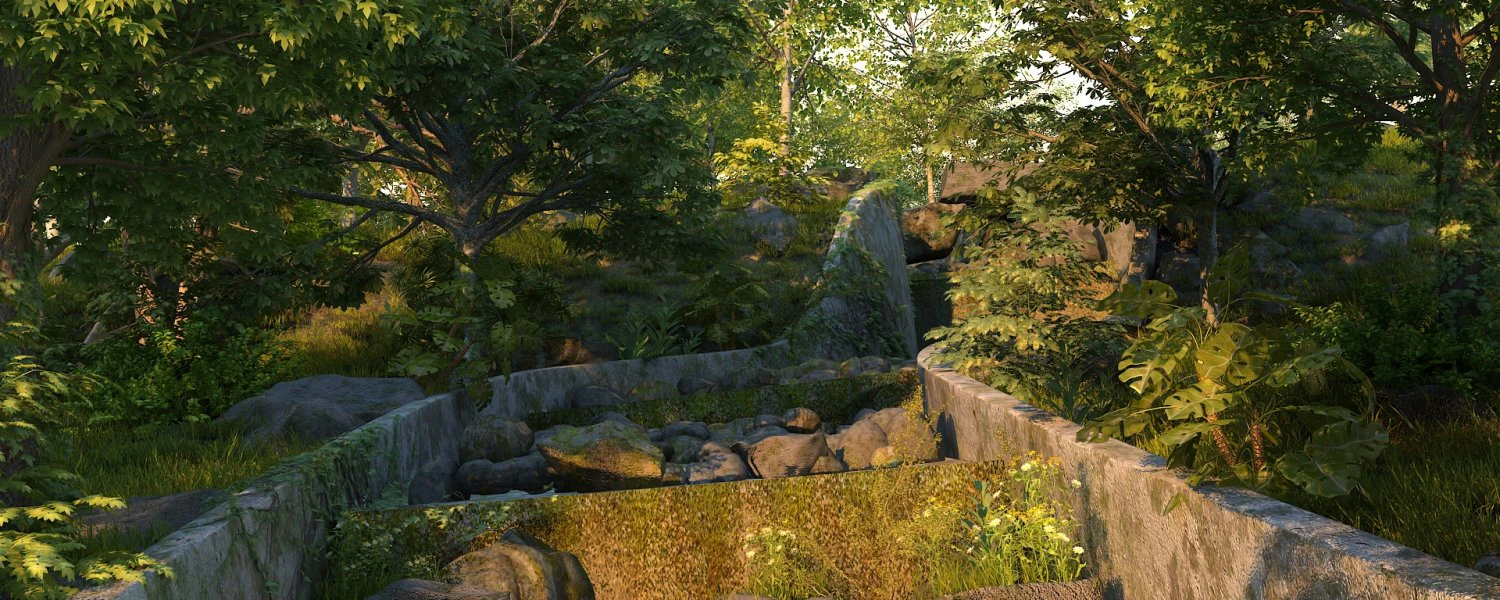mountain forest 3D Model .c4d .max .obj .3ds .fbx .stl .blend 