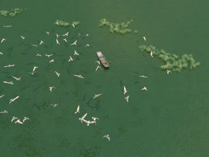 Jinqiu-See 3D Modell