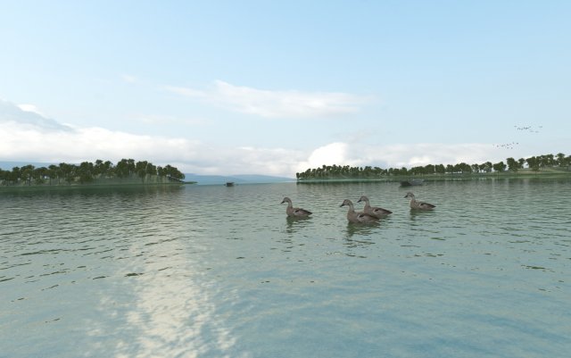 lakeside ancient building Modèle 3D .c4d .max .obj .3ds .fbx .stl .blend
