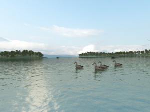 lakeside ancient building 3D Model