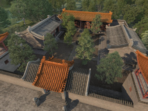 lakeside ancient building Modèle 3D