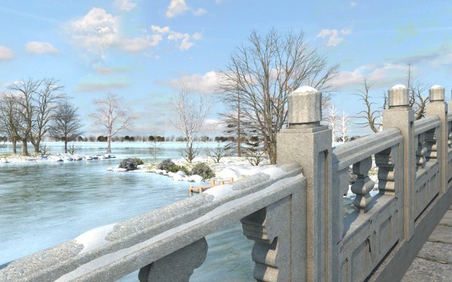 jinqiu lake winter Modelo 3D .c4d .max .obj .3ds .fbx .stl .blend 