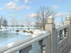 jinqiu lake winter 3D Model