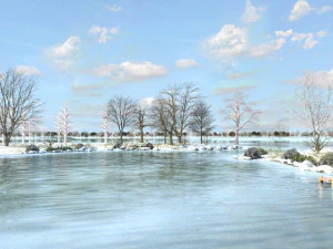 jinqiu lake winter 3D Model