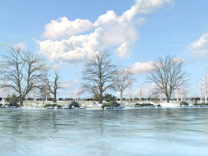 jinqiu lake winter Modelo 3D