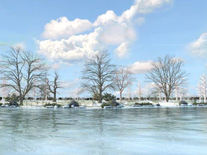 jinqiu lake winter 3D Model