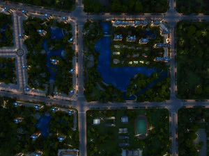 нічна сцена міста 3D Модель