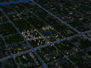 city night scene 3D Model